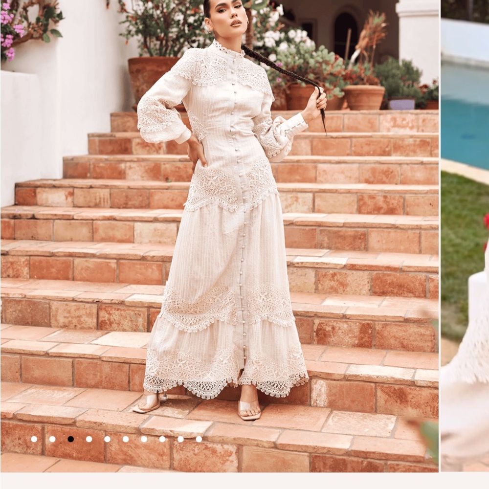 Elegant Cream Maxi Dress